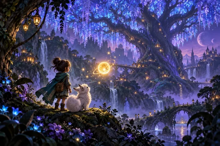 Beyond the lantern trees