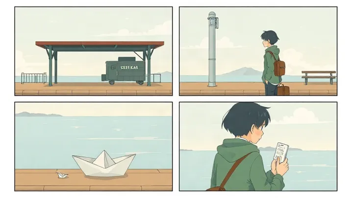 A paper boat at the station
