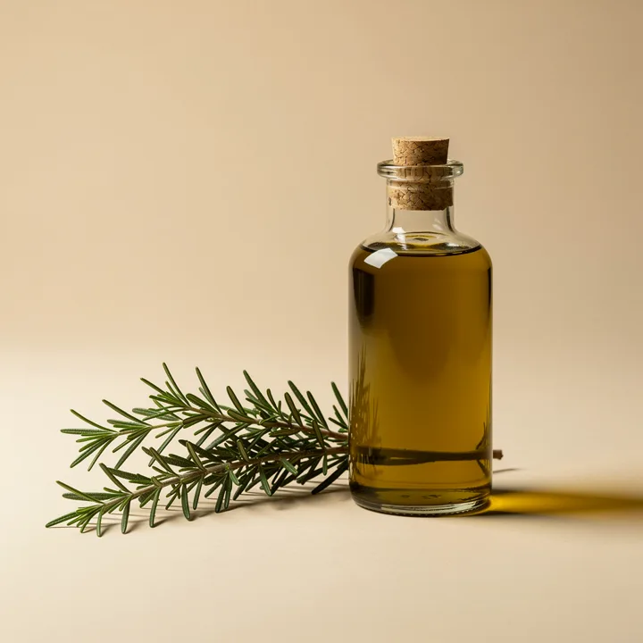 Olive oil bottle beside a branch of rosemary — generated with FLUX.2 Pro