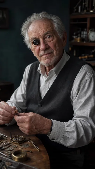 Documentary portrait of an elderly watchmaker — generated with GPT Image 2